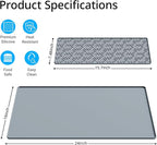 Silicone Coffee mat 24''x16'' – Non-Slip Bar Mat with Detachable Drying Layer for Espresso Machines, Countertops & Dish Racks