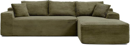 108 Inch Cloud Sectional Couch, Modern Modular Sectional Sofa - Image 9