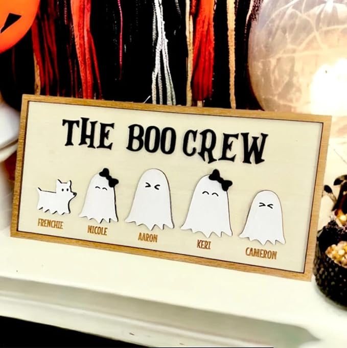 Halloween Stencils for Painting on Wood Reusable Halloween Doormat Stencils Hocus Pocus Boo Family Draw Templates for Wood Signs Walls Windows Fabrics T-Shirt DIY Crafts Decor