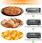 for Ninja Reusable Air Fryer Liners 12x12inch, Oven Liner for Bottom of Toaster Oven, 3x Liners + 3x Mesh Sheets, Non-Stick Baking/Microwave/Grill Mat,450°F,Pre-Cut Square for SP101/SP201/SP301/SP351