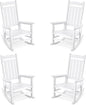 Stoog Outdoor Rocking Chairs Set of 4, All-Weather Resistant Porch Rocker by Stoog