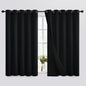 SimpleHome Black 100% Blackout Curtains Room Darkening Living Room 63 Inch | by SimpleHome