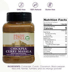 Pride of India - Chickpea Curry Masala Seasoning Spice – Authentic Indian Taste – Spice Blend for Curry Dishes – Gourmet & Flavorful Mix – 7 oz. Medium Dual Sifter Jar