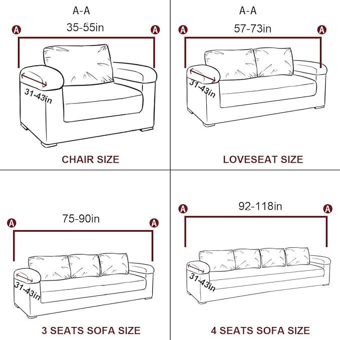 vctops 1-Piece Velvet Plush Stretch Loveseat Sofa Slipcover - Image 4