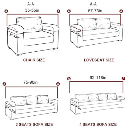 vctops 1-Piece Velvet Plush Stretch Loveseat Sofa Slipcover - Image 4