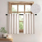 MIULEE Kitchen Curtain 24 Inch Long 2 Panels Natural Linen White Farmhouse | by MIULEE