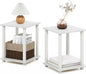 Furinno Simplistic Side Table Set of 2, 2-Tier Square Modern End Table by Furinno-FitsYourSpaceFitsYourBudget