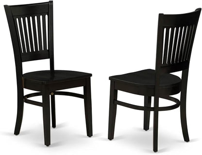 East West Furniture ANVA3-BLK-W 3 Piece Kitchen Table Set - Image 4