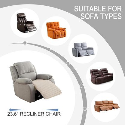 Genina Waterproof Recliner Chair Covers, Recliner Cover - Image 4