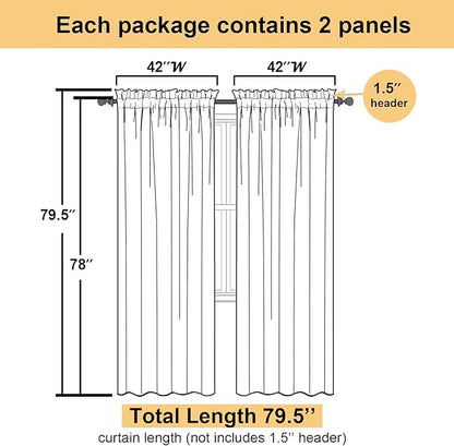 Hunter Green Sheer Curtains 78 Inches Long 2 Panels, Airy Voile Solid Curtains - Image 3