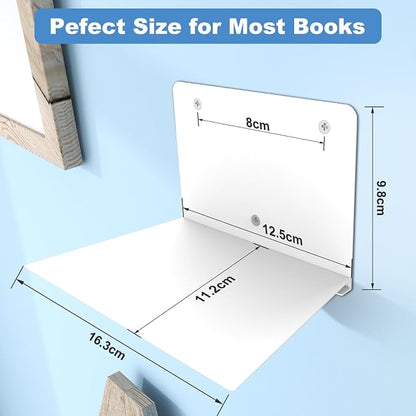 FENTEC Floating Book Shelves for Wall, Wall Mounted Invisible Floating Bookshelf - Image 3
