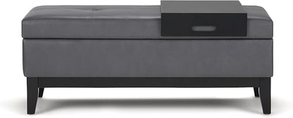 SIMPLIHOME Oregon Storage Ottoman Bench - Image 6