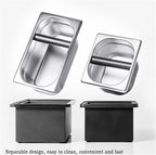 Coffee Knock Box, Espresso Knock Box Coffee Bin Barista Accessories Coffee Machine Accessories, Stainless Steel Small Coffee Knock Box Container with Silicone Knock Bar and Non Slip Base