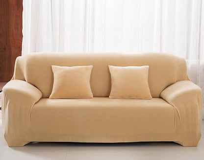 vctops 4 Seater Velvet Plush Stretch Sofa Slipcover 1-Piece Sofa Cover by vctops