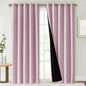 NICETOWN 100% Blackout Window Curtain Panels, Baby Pink, Cold and Full Light by NICETOWN
