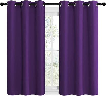 NICETOWN Purple Kitchen Blackout Curtains, Home Decoration Thermal Insulated - Image 2