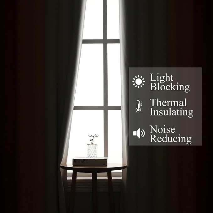 Burnt Orange and Greyish White Ombre Blackout Curtains 52Wx45L Inch Long | - Image 3
