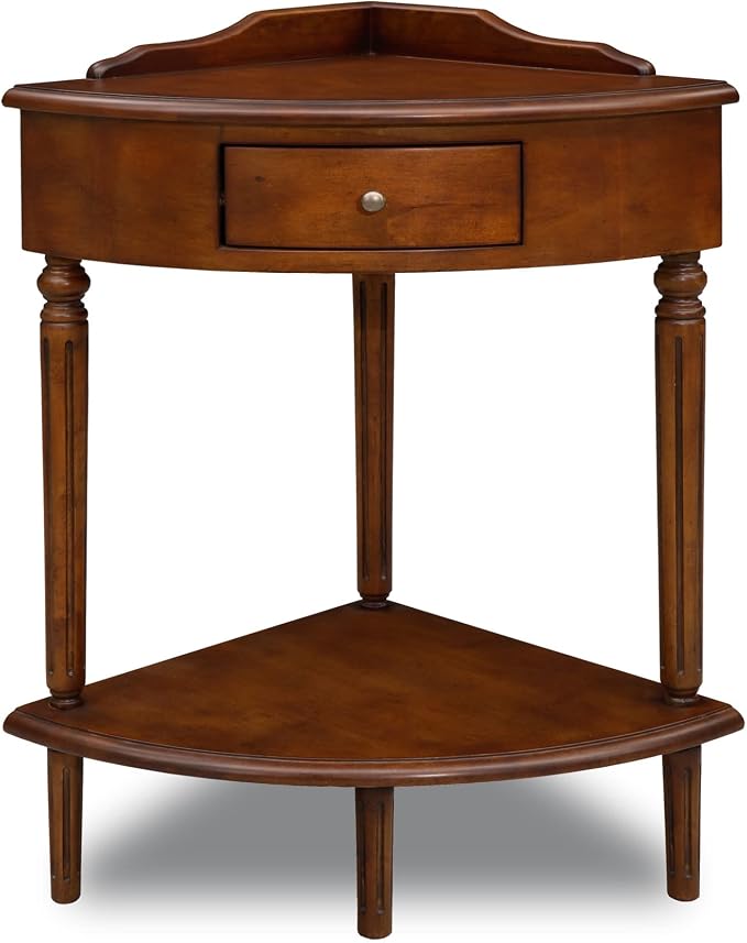 Coastal Solid Wood Corner Wedge Table by LeickFurniture