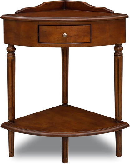 Coastal Solid Wood Corner Wedge Table by LeickFurniture