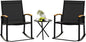 Shintenchi 3 Piece Outdoor Rocking Bistro Set, Textilene Fabric Small Patio by Shintenchi%7CFurnitureMadeforRealLife