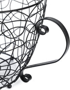 Coffee Pod Holder, Super Large Capacity K-Cup & Nespresso Capsule Basket, XL Metal Kcup Storage, Bar Organizer for Kitchen Dinning Room Office Home Cafe Hotel (Black-Round-Cup)