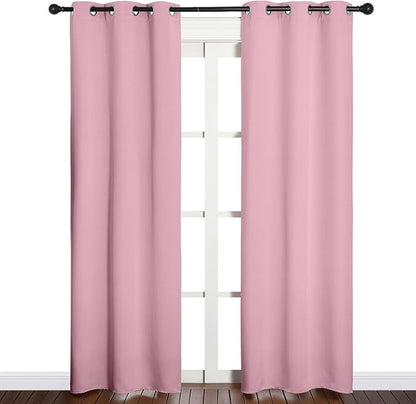 NICETOWN Window Curtain Panels, Thermal Insulated Solid Grommet Blackout - Image 2