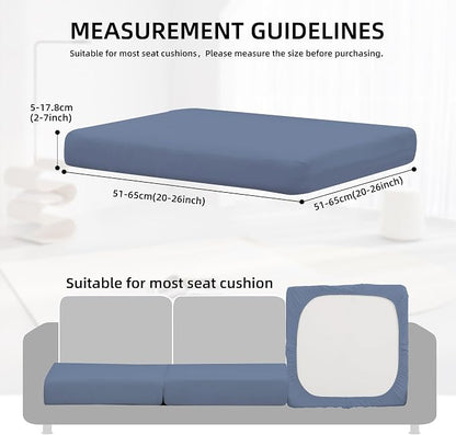 8Pcs Outdoor Cushion Covers, Elastic Patio Cushion Covers | Washable, - Image 2