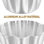 6Pcs Egg Tart Molds Aluminium Pie Tins Mini Tart Tins Tiny Pie Tin Cupcake Cake Mold Pudding Molds for Home Baking