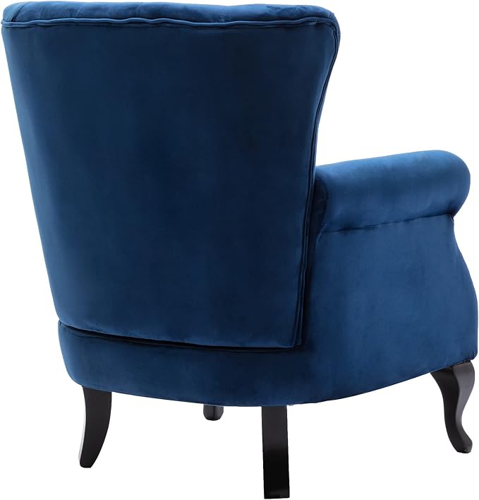 Mid-Century Accent Chair Modern Button Tufted Armchair Wingback Club Chair - Image 5