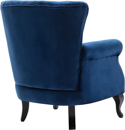 Mid-Century Accent Chair Modern Button Tufted Armchair Wingback Club Chair - Image 5
