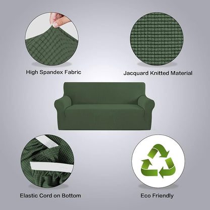H.VERSAILTEX Stretch Cover for Couch Soft Furniture Covers Slip Covers for 3 - Image 4