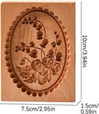 Wooden Cookie Biscuit Mold, 3D Baking Mold, Embossing Craft Decorating Baking Tool, Suitable for Halloween Thanksgiving Christmas Kitchen DIY (Violet 10 * 10 * 2)