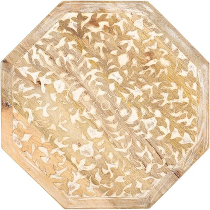 vidaXL Bohemian-Style Side Table in Solid Mango Wood - Image 6
