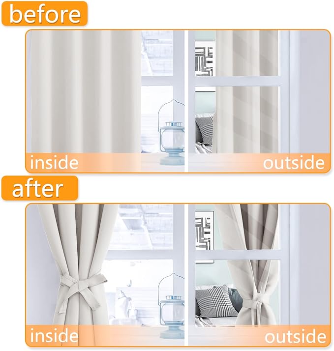 Blackout Curtains for Bedroom, 52 x 96 Inches Long, 2 Panels | Thermal - Image 5