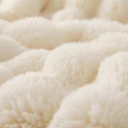 COOVA Faux Fur Throw Blanket for Couch, Cozy Soft and Fuzzy Plush Rabbit Fur - Image 5