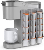 STORAGENIE Coffee Pod Holder Side Mount K Cup Pods Dispenser compatible with Keurig Coffee Makers, Perfect for Small Counters (3 Pack/For 15 K-Cups, LIGHT GREY)
