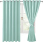 Room Darkening Curtains for Bedroom, 70 x 63 Inches, 2 Panels, Aqua | Thermal by Hiasan
