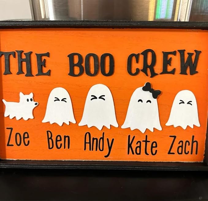 Halloween Stencils for Painting on Wood Reusable Halloween Doormat Stencils Hocus Pocus Boo Family Draw Templates for Wood Signs Walls Windows Fabrics T-Shirt DIY Crafts Decor