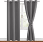 Blackout Curtains for Bedroom 38 x 84 Inch Long Light Grey 2 Panels | Thermal by Hiasan