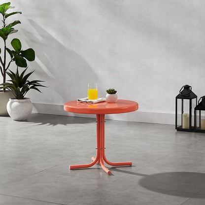 Crosley Furniture Griffith Weather Resistant Retro Metal Outdoor Side Table - Image 6