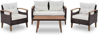 VilroCaz 4-Piece Outdoor Patio Sofa Seating Set - Image 7