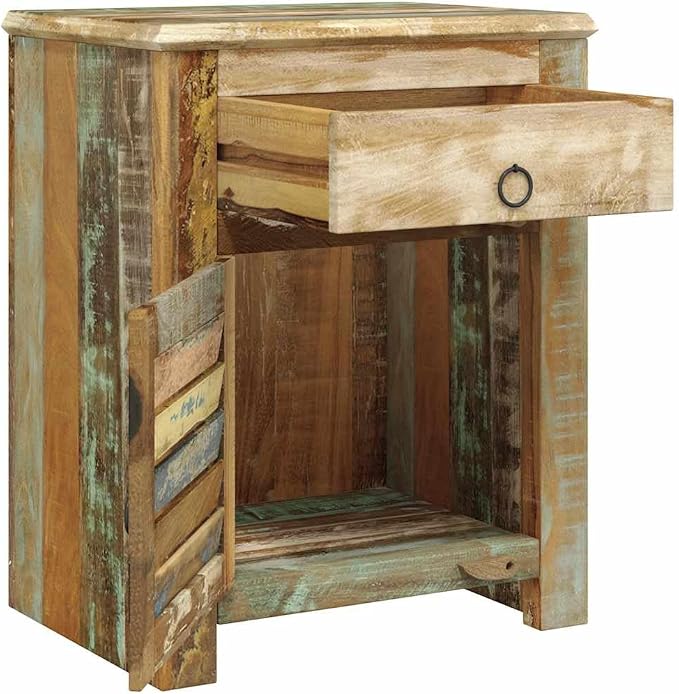 YAFF Vintage Reclaimed Wood End Table - Image 3