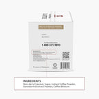 GANOHERB Reishi Mushroom Latte Coffee Powder, 4 in 1 Instant Arabica Coffee with Organic Ganoderma Lucidum Extract to Improve Appetite Stress Relief, Rich Taste Excellent Flavor, 11.1oz (15 Count)