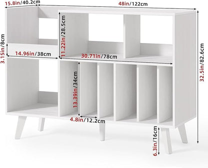 LELELINKY Large 48'' Record Player Stand - Image 2