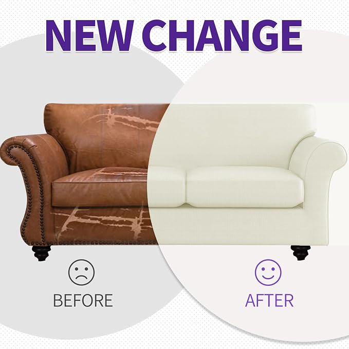 ZNSAYOTX 3 Piece Loveseat Covers - Image 4