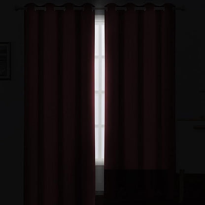 Burgundy Red Thermal Blackout Curtains/38 x 84 Inch/Set of 2 Panels Room - Image 3