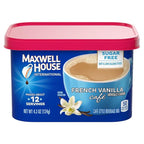 Maxwell House Vanilla Caramel Latte Mix, 8.7 oz + French Vanilla Café-Style Instant Coffee Beverage Mix, 4.3 oz, (Variety Pack)