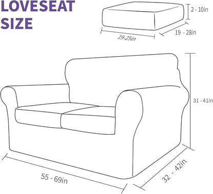 ZNSAYOTX 3 Piece Loveseat Covers - Image 6
