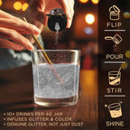 Brew Glitter - Silver (25g 1x Pump) | Edible Glitter for Cakes, Cupcakes, Cake Pops, Drinks, Desserts by Bakell