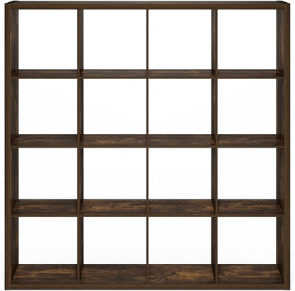 Furinno Cubicle Book Shelf, 16-Cube Bookshelf, Extra Thick Frame Reversible - Image 9